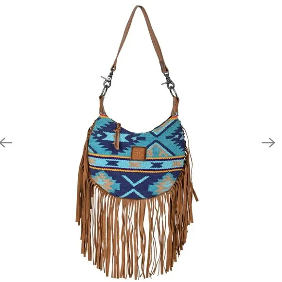 STS Ranchwear Mojave Sky Nellie Leather Fringe Bag Purse Western Handbag NEW - Picture 2 of 5